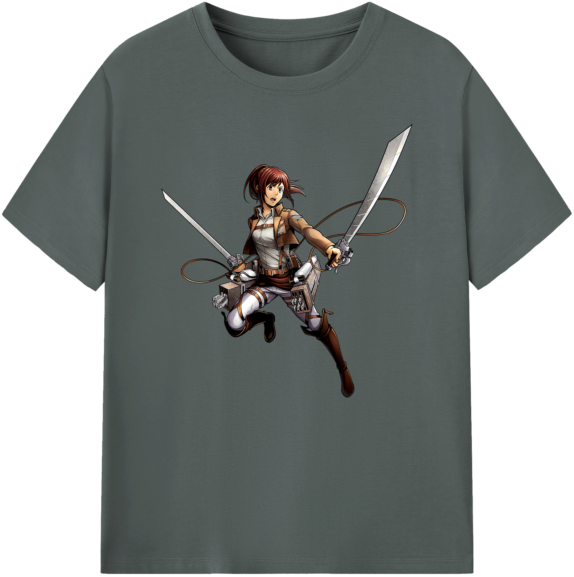（画像用） 進撃の巨人 サシャ·ブラウス Attack on Titan Sasha Blaus 綿100％ メンズ半袖Tシャツ｜肌触りやわらか＆通気性